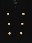 Giacca per bambina Balmain Kids nero doppiopetto con abbottonatura - Rubino Kids