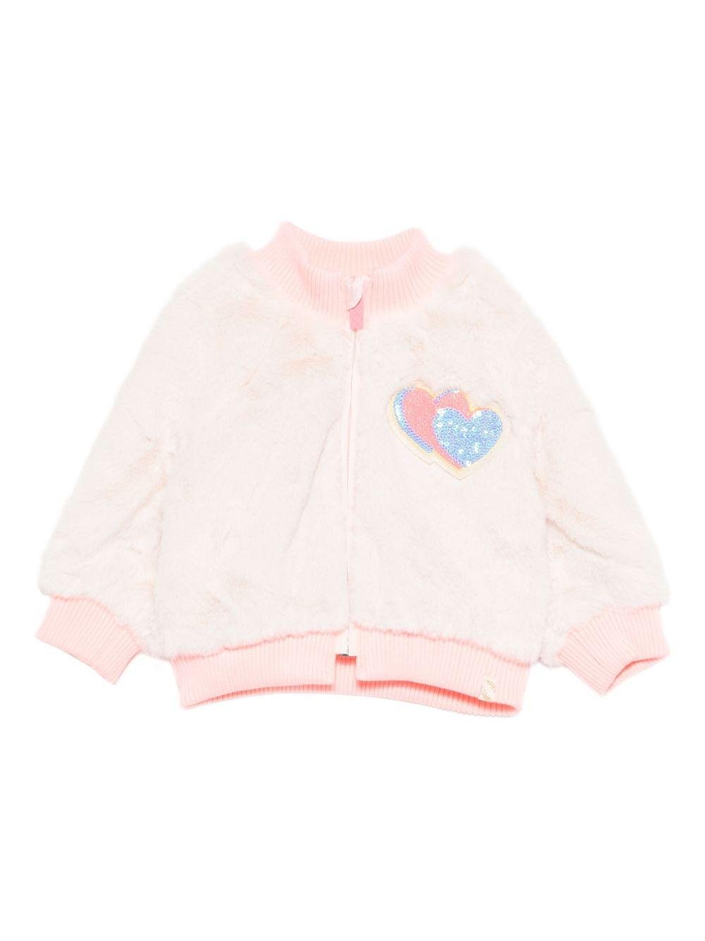 Giacca per bambina Billieblush rosa in pelliccia sintetica - Rubino Kids