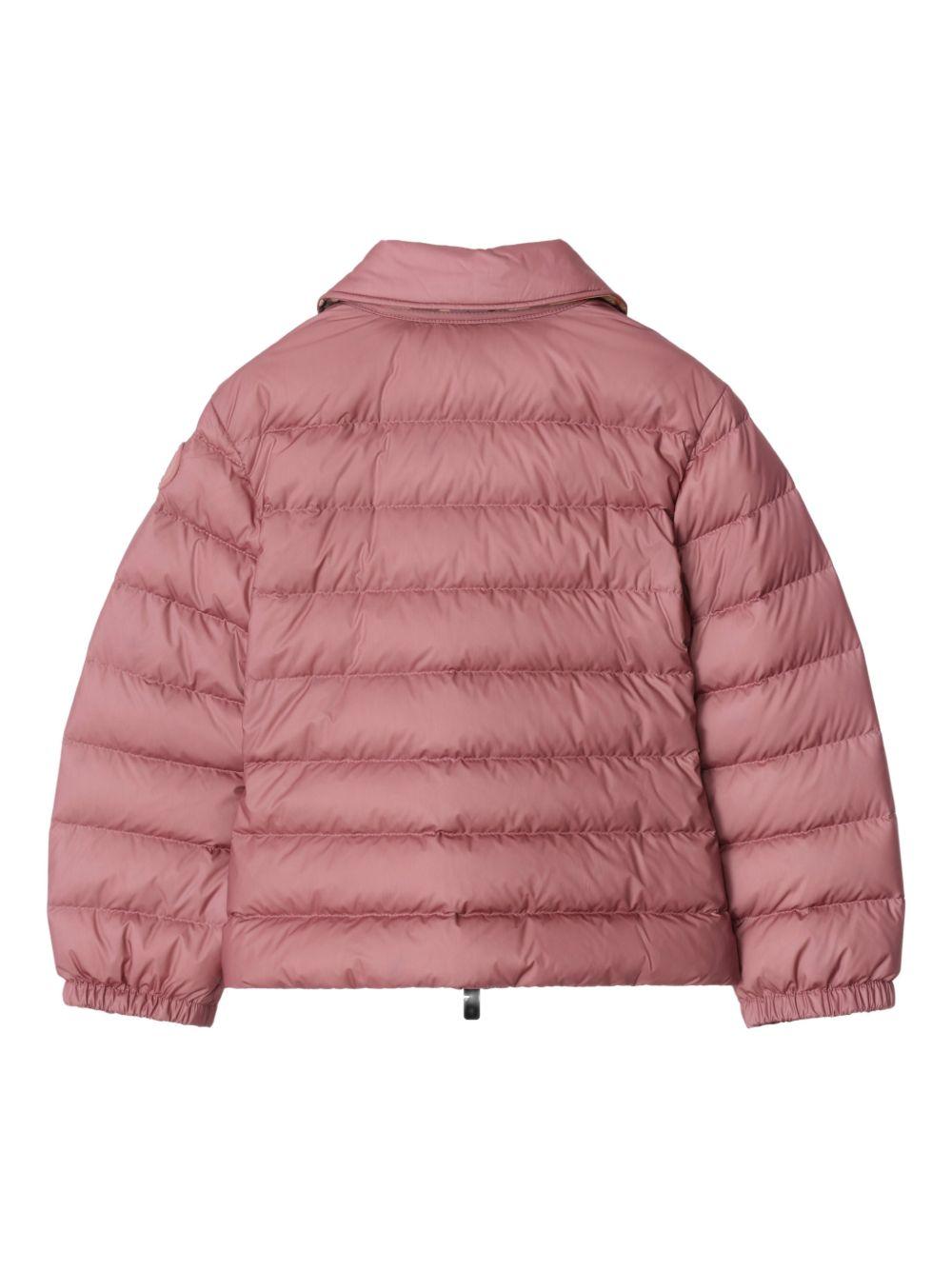 Giacca per bambina Burberry Kids rosa con motivo a quadri - Rubino Kids