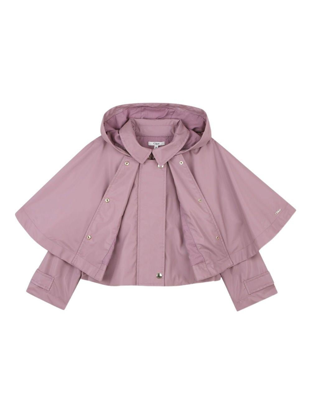 Giacca per bambina Chloé Kids viola con design a doppio strato - Rubino Kids