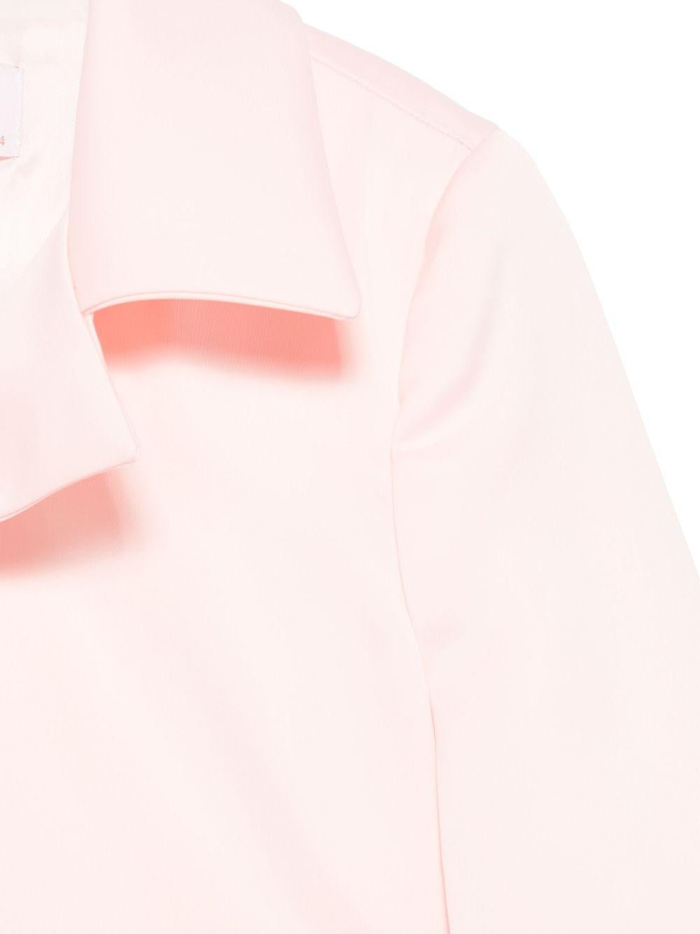 Giacca per bambina Colorichiari rosa in raso con parte frontale senza chiusure - Rubino Kids