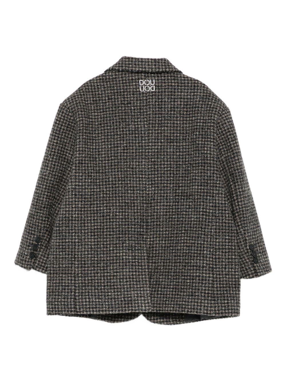 Giacca per bambina Douuod Kids grigia con motivo pied - de - poule - Rubino Kids