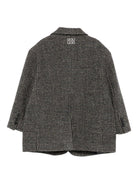 Giacca per bambina Douuod Kids grigia con motivo pied - de - poule - Rubino Kids