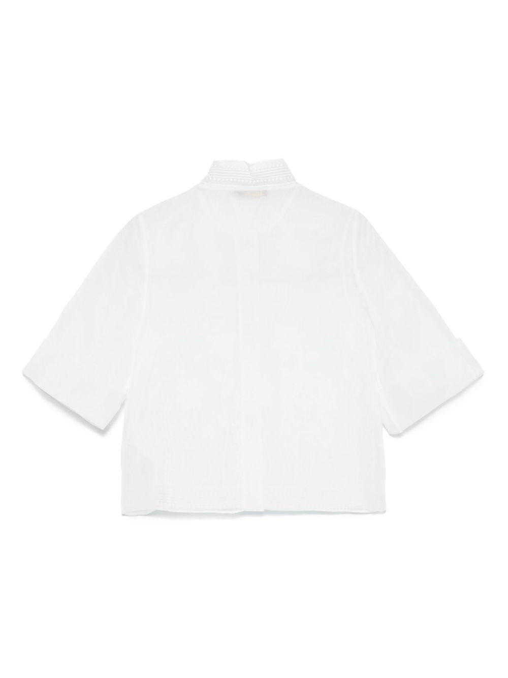 Giacca per bambina ELIE SAAB JUNIOR bianco con design ricamato - Rubino Kids