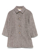 Giacca per bambina Il Gufo marrone a spina di pesce - Rubino Kids