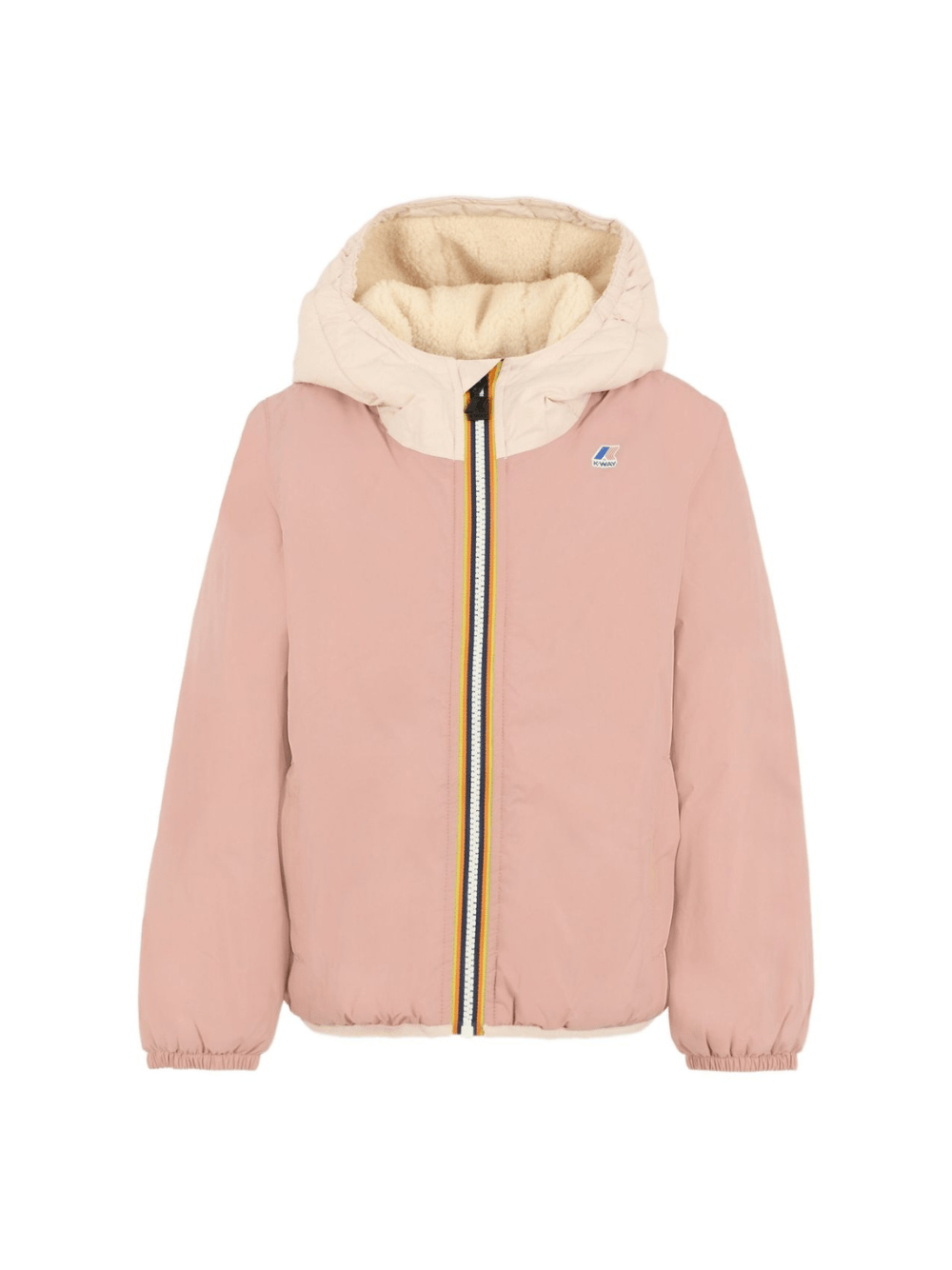 Giacca per bambina K Way Kids Lily rosa con cappuccio - Rubino Kids