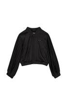 Giacca per bambina Karl Lagerfeld Kids nera con zip - Rubino Kids