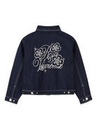 Giacca per bambina Kenzo Kids in denim con logo ricamato - Rubino Kids