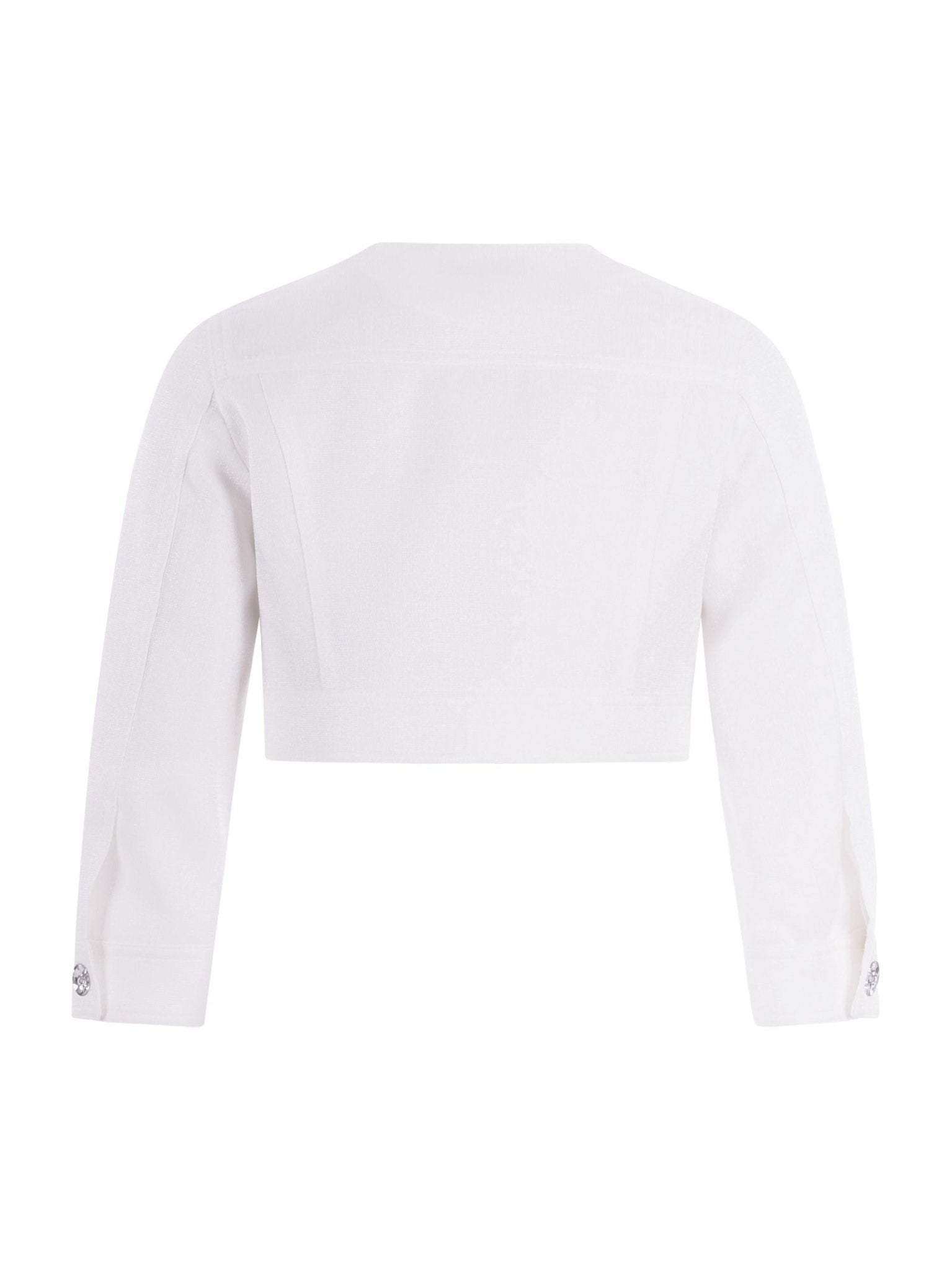 Giacca per bambina Monnalisa bianca con taschino - Rubino Kids