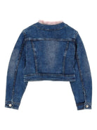 Giacca per bambina Monnalisa in denim con cristalli - Rubino Kids