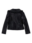 Giacca per bambina Monnalisa nera con zip - Rubino Kids