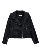 Giacca per bambina Monnalisa nera con zip - Rubino Kids