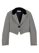 Giacca per bambina Monnalisa nero con motivo a quadri - Rubino Kids