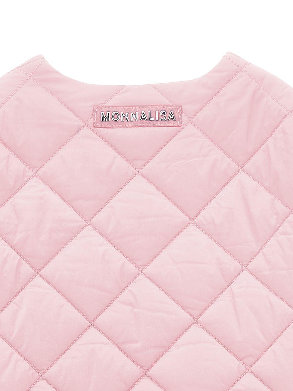 Giacca per bambina Monnalisa rosa con design trapuntato - Rubino Kids