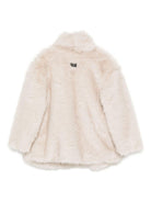 Giacca per bambina MSGM Kids beige in pelliccia sintetica - Rubino Kids