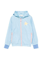 Giacca per bambina Stella McCartney Kids azzurro con cappuccio - Rubino Kids
