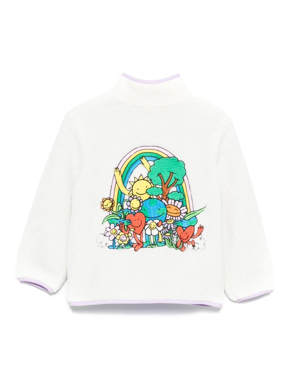 Giacca per bambina Stella McCartney Kids bianco con ricamo - Rubino Kids