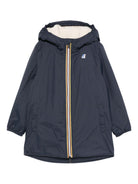 Giacca per bambini K - Way Kids blu con cappuccio e zip frontale - Rubino Kids