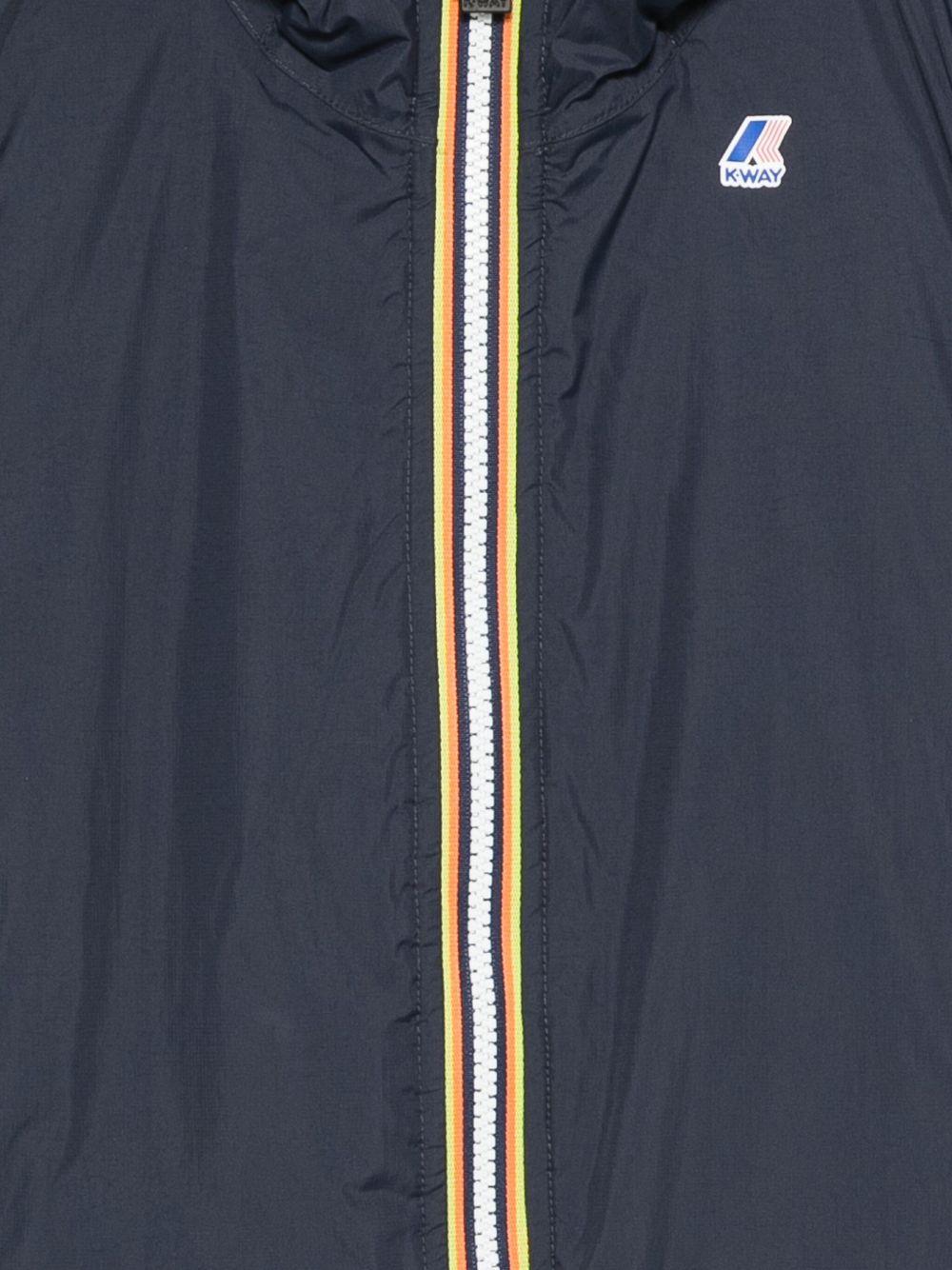 Giacca per bambini K - Way Kids blu con cappuccio e zip frontale - Rubino Kids