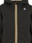 Giacca per bambini K - Way Kids nero con cappuccio e fodera in pile - Rubino Kids