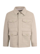 Giacca per bambino Balmain Kids beige con colletto a punta - Rubino Kids