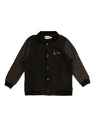 Giacca per bambino Bonpoint bomber nero con logo ricamato - Rubino Kids