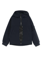 Giacca per bambino C.P. Company Kids blu con applicazione - Rubino Kids