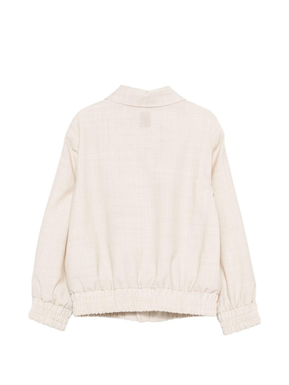 Giacca per bambino Eleventy Kids beige con colletto a punta - Rubino Kids