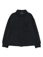 Giacca per bambino Emporio Armani Kids blu con targhetta con logo - Rubino Kids