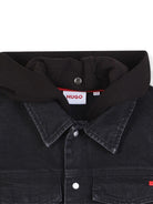 Giacca per bambino Hugo Kids denim con cappuccio - Rubino Kids