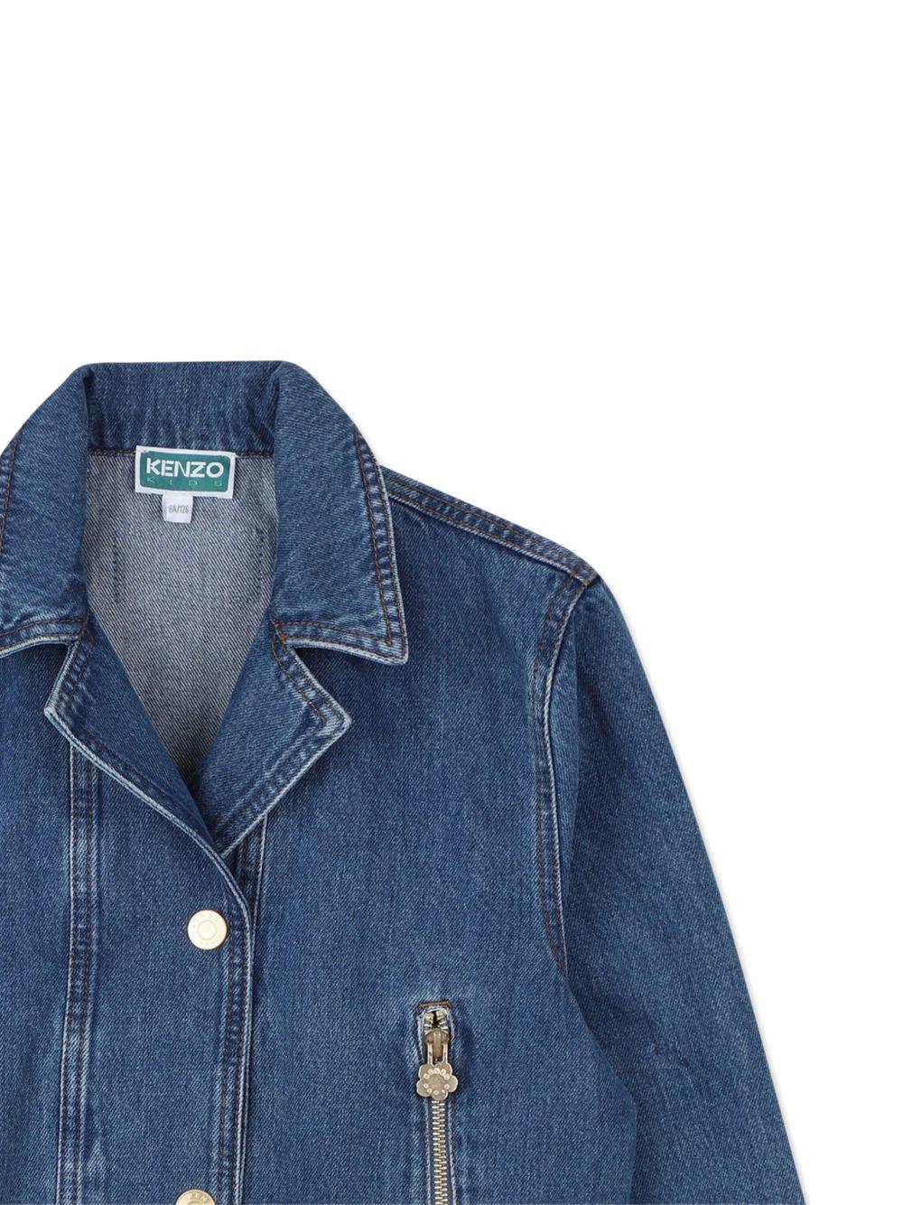Giacca per bambino Kenzo Kids denim con orlo elasticizzato - Rubino Kids