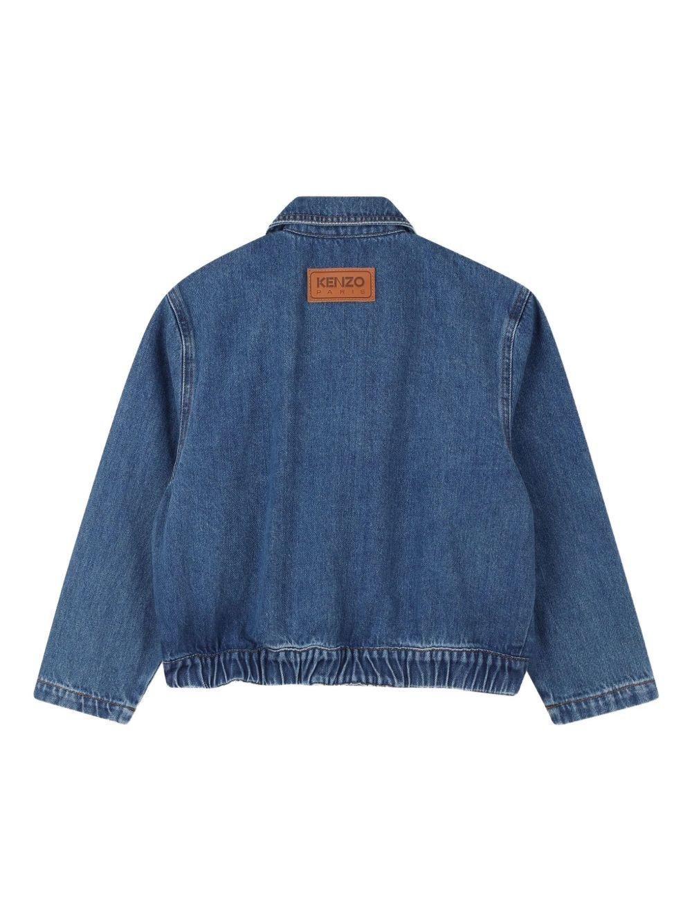 Giacca per bambino Kenzo Kids denim con orlo elasticizzato - Rubino Kids