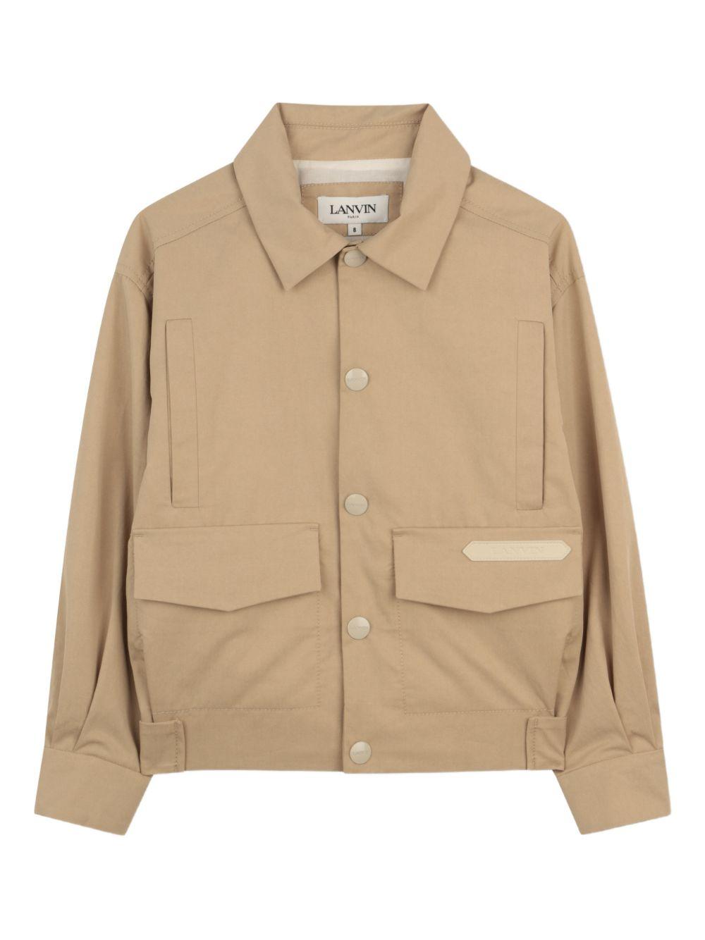 Giacca per bambino Lanvin Enfant marrone chiaro con tasche - Rubino Kids