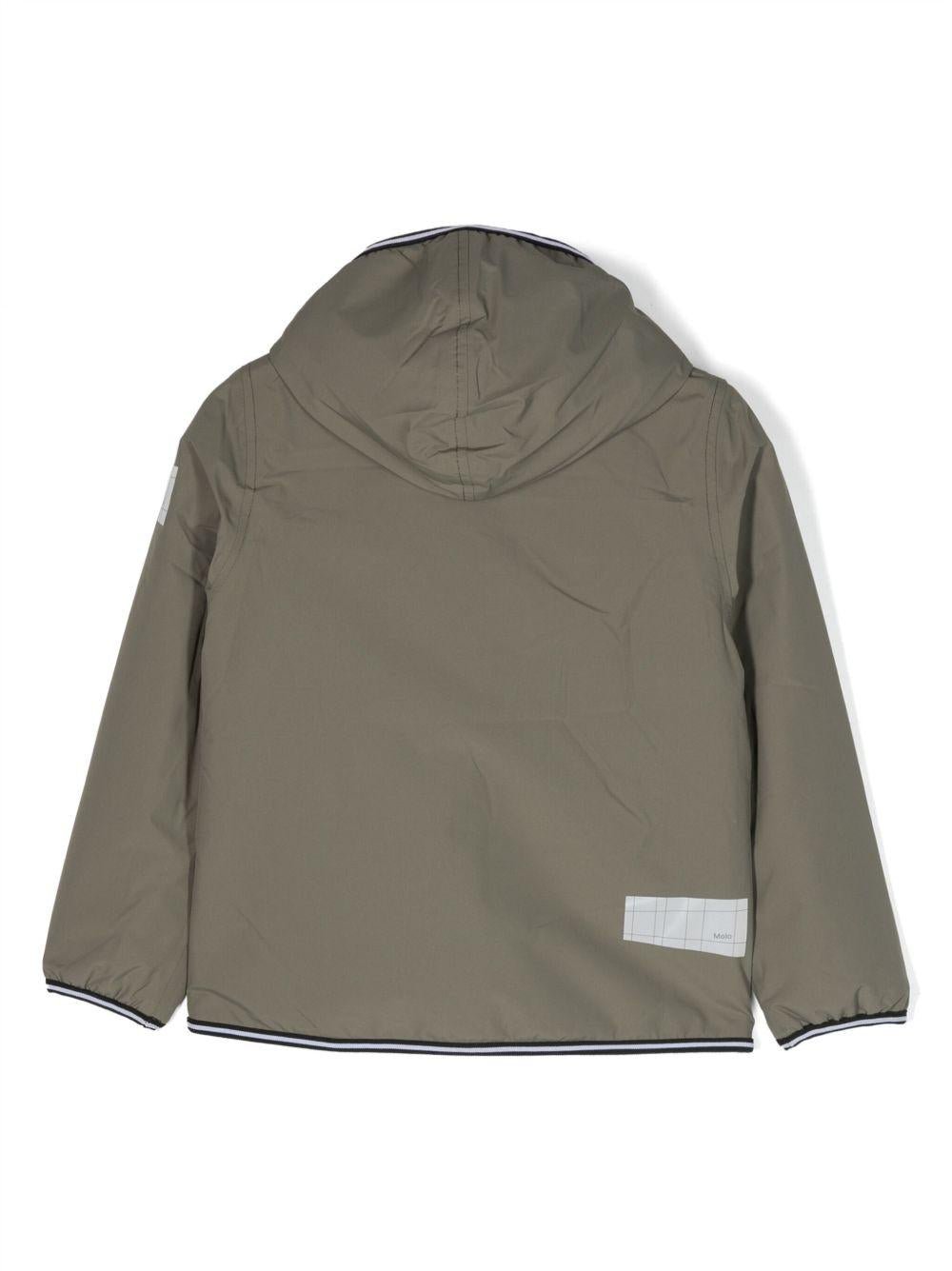 Giacca per bambino Molo verde oliva con cappuccio - Rubino Kids