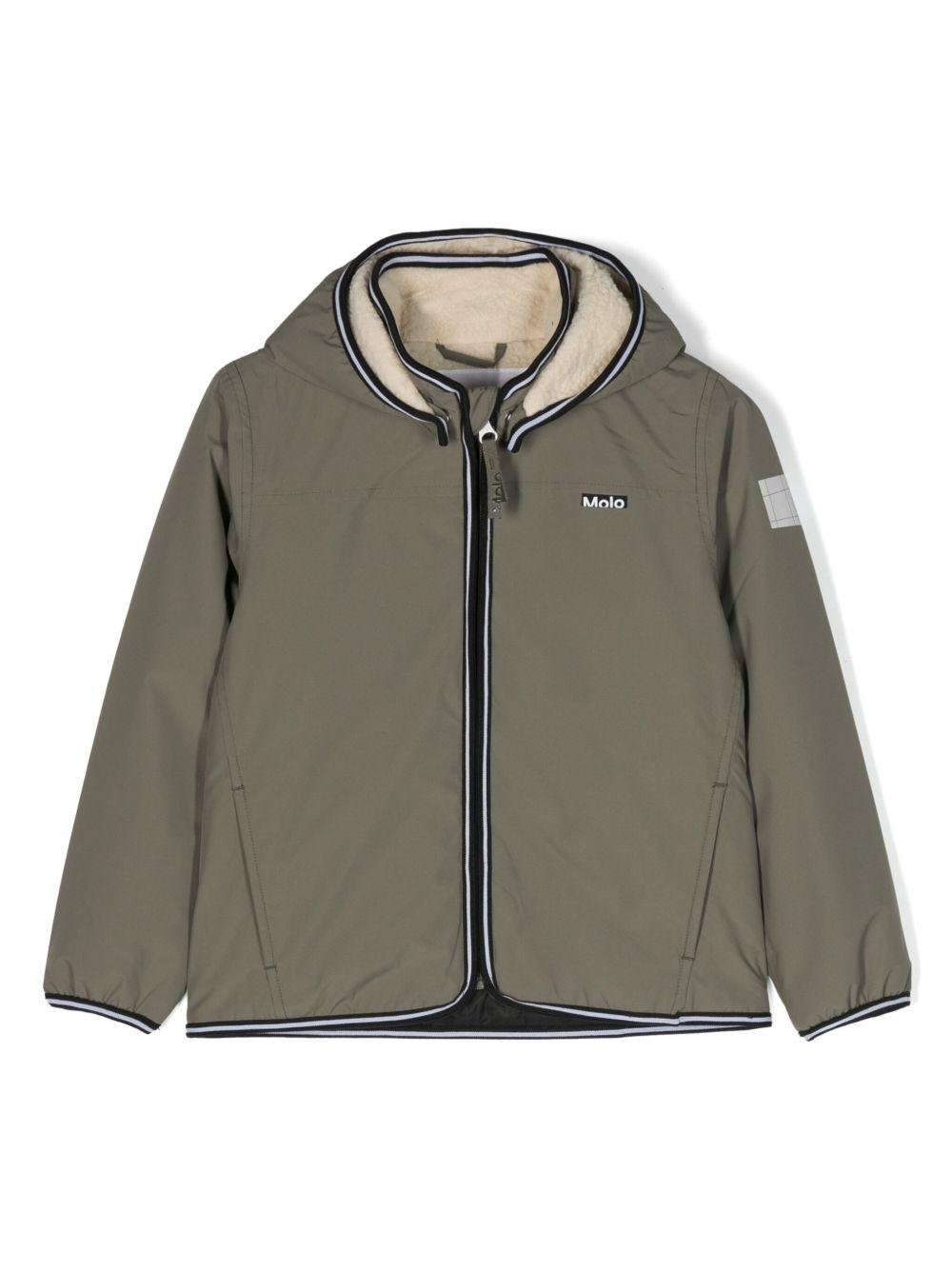 Giacca per bambino Molo verde oliva con cappuccio - Rubino Kids