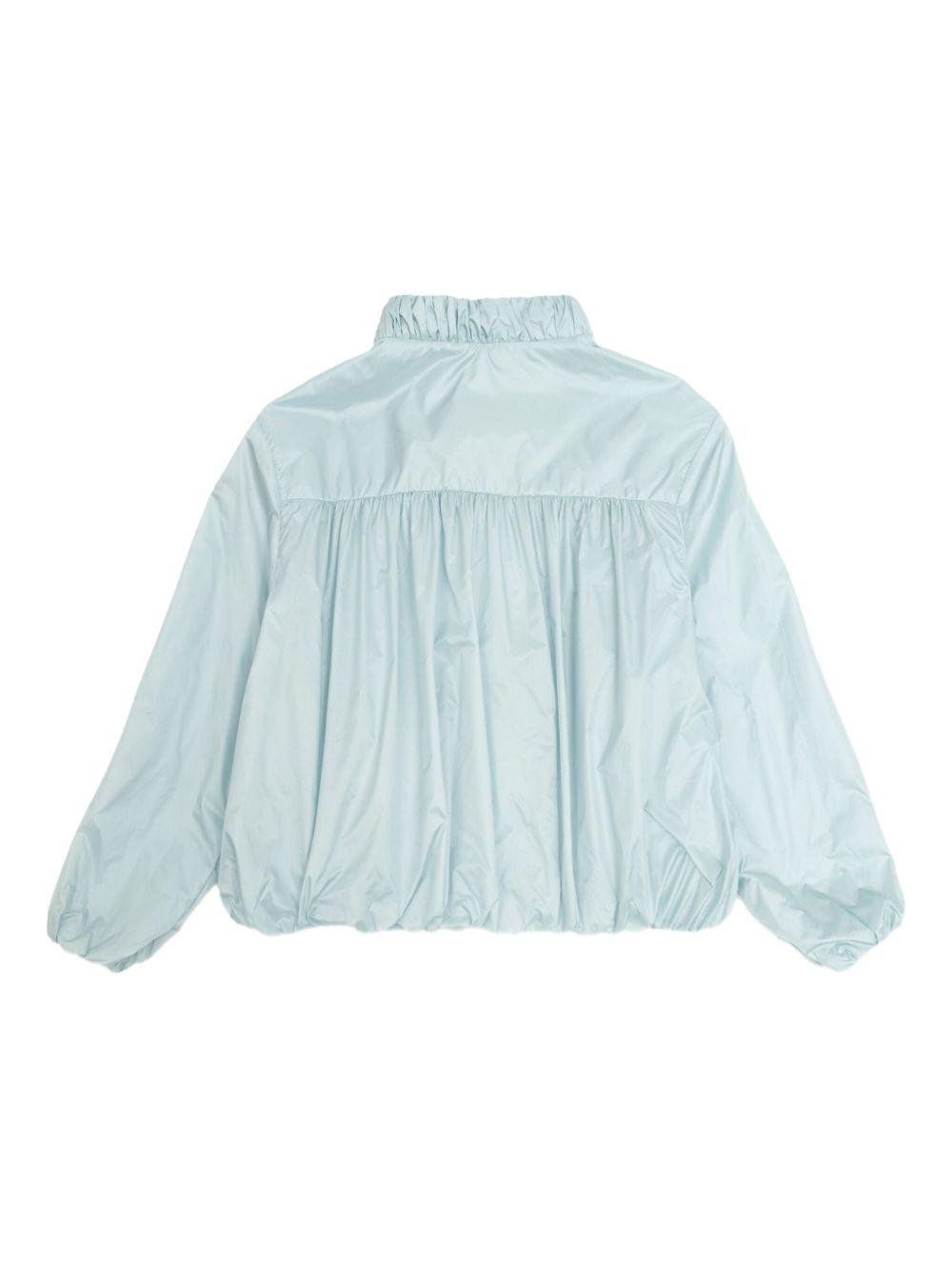 Giacca per bambino Moncler Enfant azzurro con applicazione - Rubino Kids