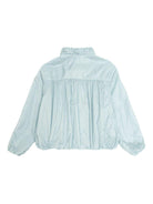 Giacca per bambino Moncler Enfant azzurro con applicazione - Rubino Kids