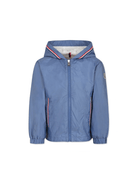 Giacca per bambino Moncler Enfant Granduc blu con applicazione sulla manica con logo - Rubino Kids