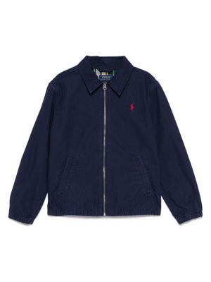Polo Ralph Lauren Kids Blue Jacket with Polo Pony Embroidery