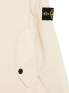 Giacca per bambino Stone Island Junior beige con applicazione Compass - Rubino Kids