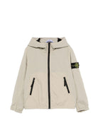 Giacca per bambino Stone Island Junior grigio con cappuccio - Rubino Kids