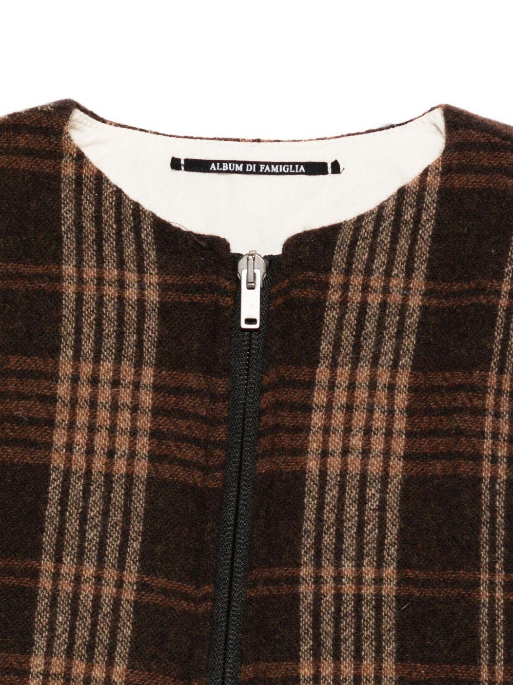 Giacca per neonata Album di Famiglia Kids marrone con motivo a quadri - Rubino Kids