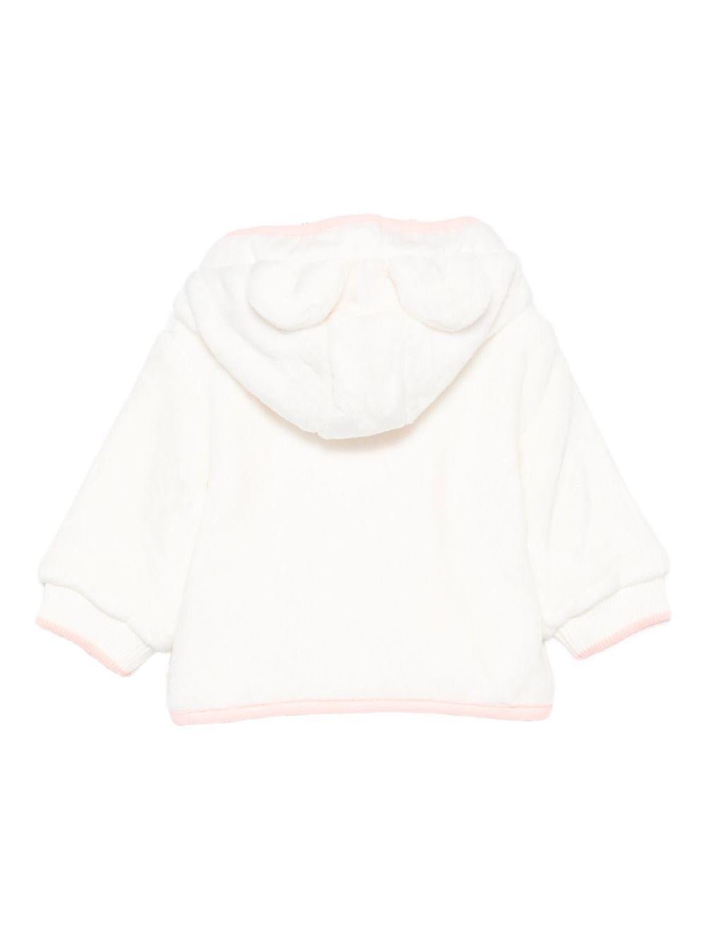 Giacca per neonata Billieblush bianco con cappuccio con orecchie - Rubino Kids
