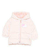 Giacca per neonata Billieblush rosa imbottita con logo patch - Rubino Kids