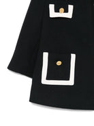 Giacca per neonata Elisabetta Franchi La Mia Bambina nera con colletto alla Peter Pan - Rubino Kids