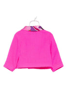 Giacca per neonata Emilio Pucci Junior fucsia con colletto a contrasto - Rubino Kids