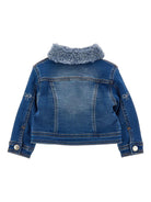 Giacca per neonata Monnalisa in denim con stampa con fiocco - Rubino Kids