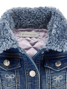 Giacca per neonata Monnalisa in denim con stampa con fiocco - Rubino Kids