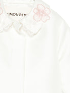 Giacca per neonata Simonetta bianca decorata con fiori - Rubino Kids