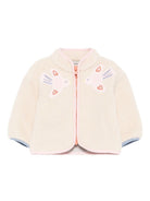 Giacca per neonata Stella McCartney Kids beige con ricamo uccellini - Rubino Kids